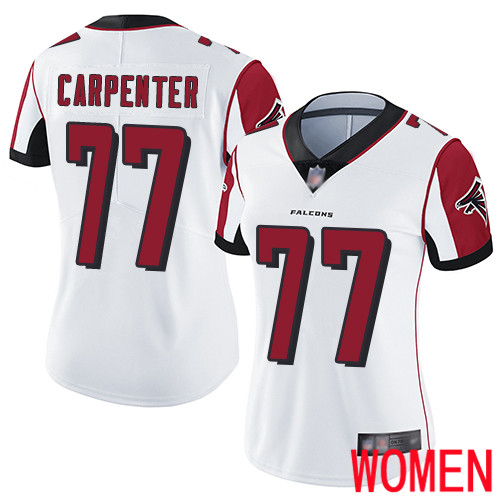 Atlanta Falcons Limited White Women James Carpenter Road Jersey NFL Football 77 Vapor Untouchable